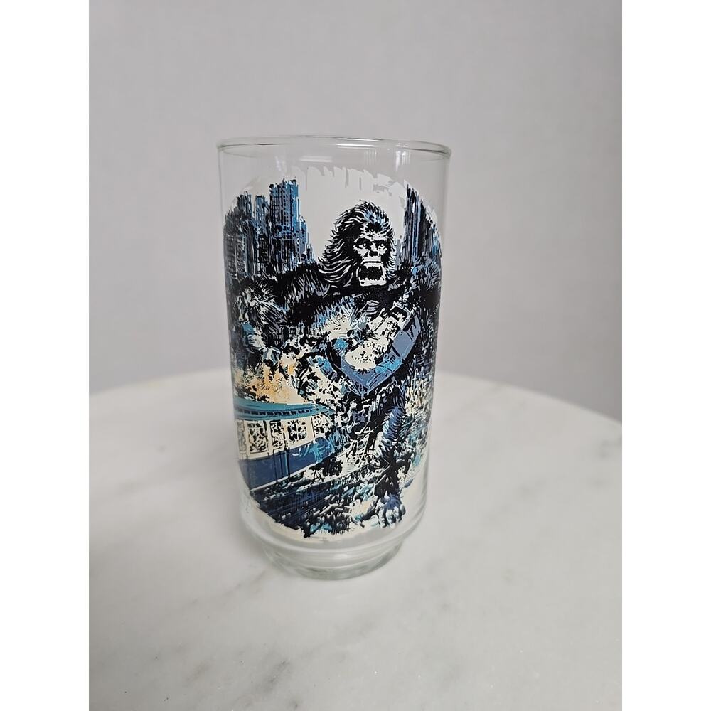 Vintage 1976 King Kong Burger King Coca Cola Collector Drinking Glass